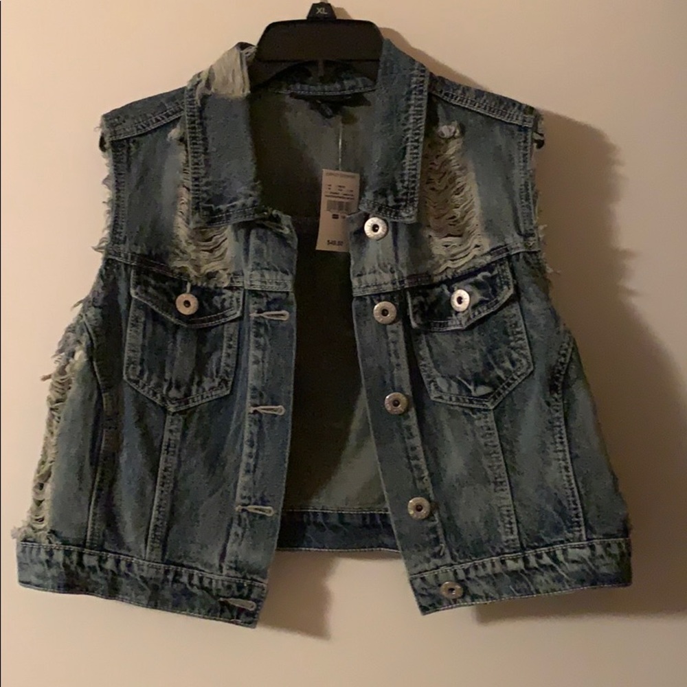 Ashley Stewart Blue Jean Half Jacket